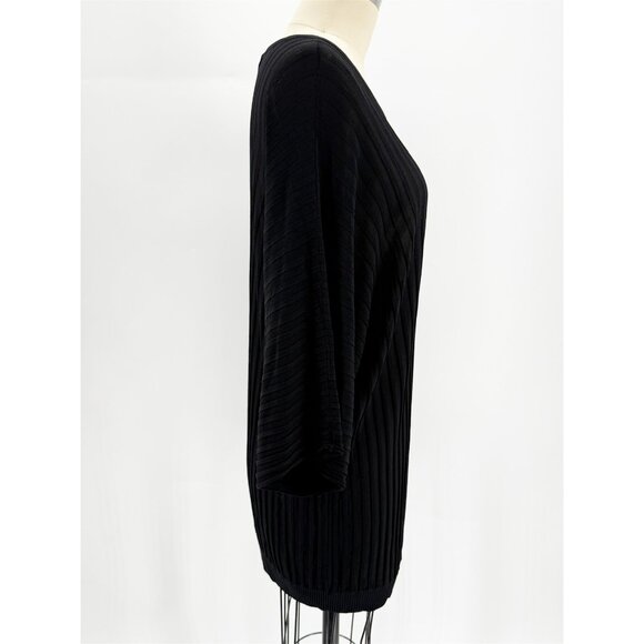 NUBU Studio Hungarian Black Ribbed Knit Top - Picture 3 of 10